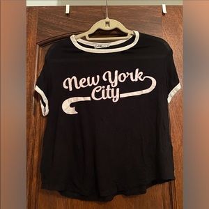 top (print: NYC), black